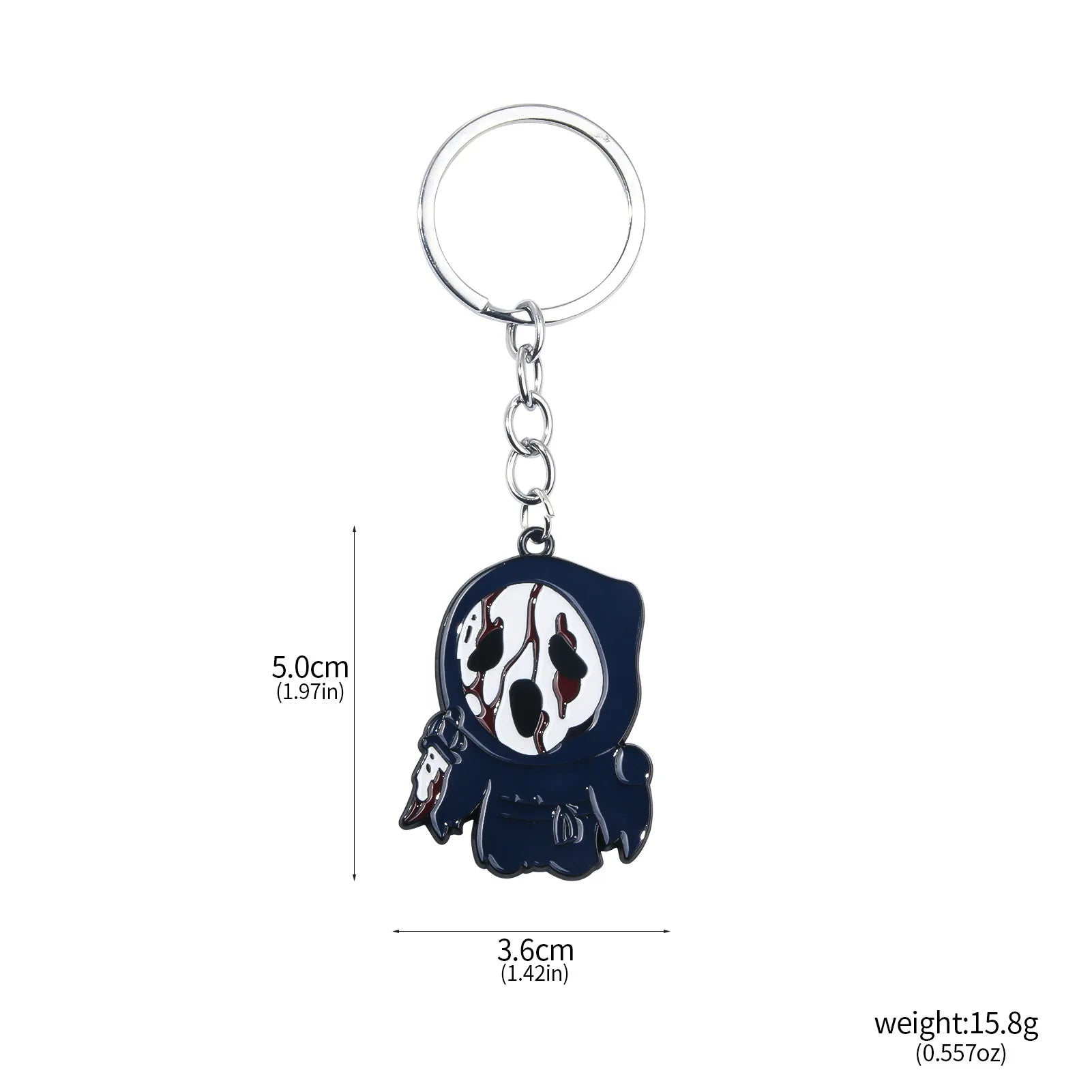New Cartoon Anime Horror Killer Enamel Keychain Pendant Jack the Ripper Black Friday Keyring Cosplay Props Men Women Bag Jewelry