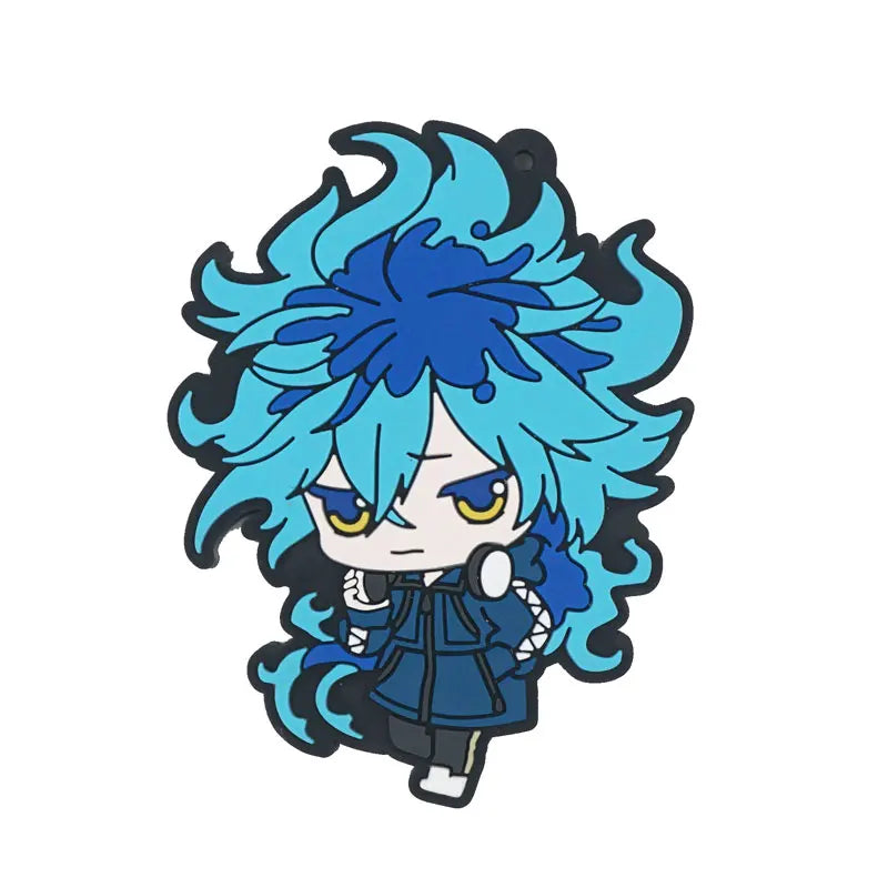 Twisted Wonderland Game Rosehearts Azul Floyd Idia Malleus Lilia Rubber Keychain Fans Collection Gift Pendant