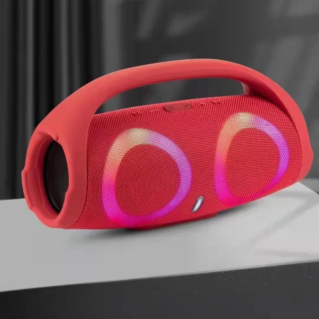 100W high power bluetooth speaker portable RGB colorful light waterproof wireless subwoofer 360 stereo surround TWS FM boombox