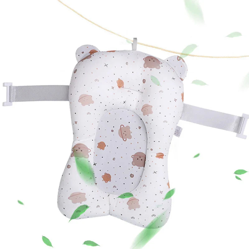 Baby Shower Bath Tub Pad, Non-Slip Newborn Bathtub Cushion Mat