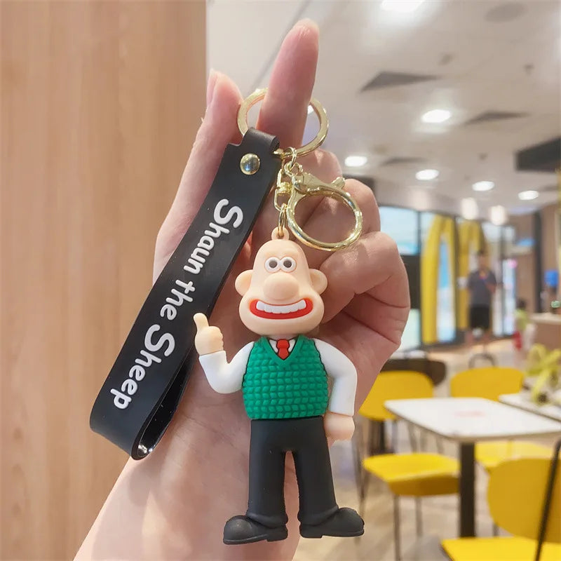 Cute Cartoon Lamb Sean Doll Key chain creative cartoon couple bag pendant car key chain