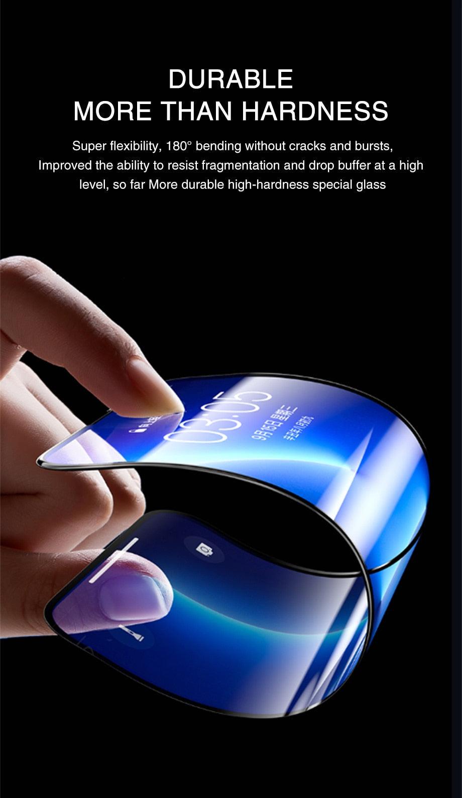 120D New upgrade Tempered Glass For iPhone 14 13 12 7 8 Plus Mini XR X XS Screen Protector For Iphone 14 13 12 11 Pro Max Glass Anti-Scratch HD Tempered Glass Screen Protector