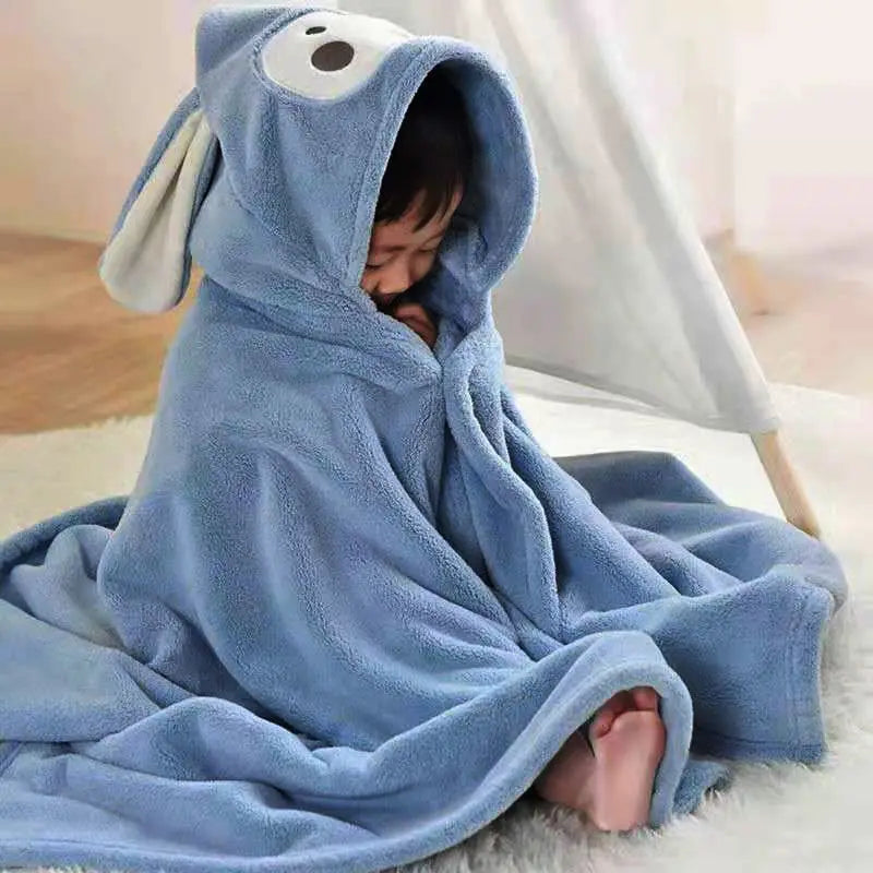 Thickened Bath Towels Pure Cotton Super Absorbent Hooded Cloak Bath Towels