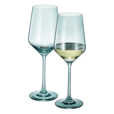 Tonal Stemmed Wine Glassware, Forest Green, Set of 2