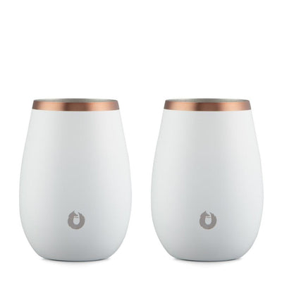 Stainless Steel Sauvignon Blanc Wine Glass, Set of 2 - White by Snowfox