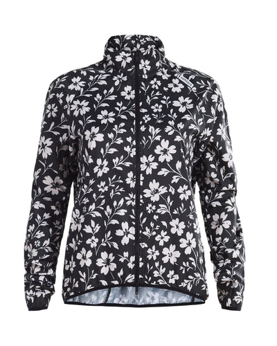 Stop The Wind Cycling Jacket - Black Floral Maze