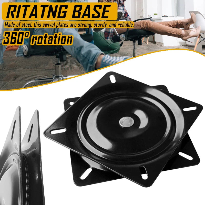 Swivel Base Plate for Bar Chair, 360 Degrees Rotating Seat, Swivel Base, High Quality 5, 6, 7, 8 Inch