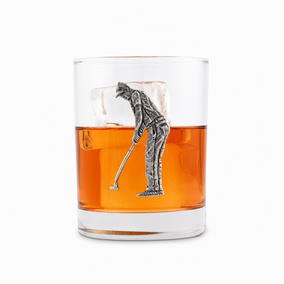 Golfer Double Old Fashioned Glass