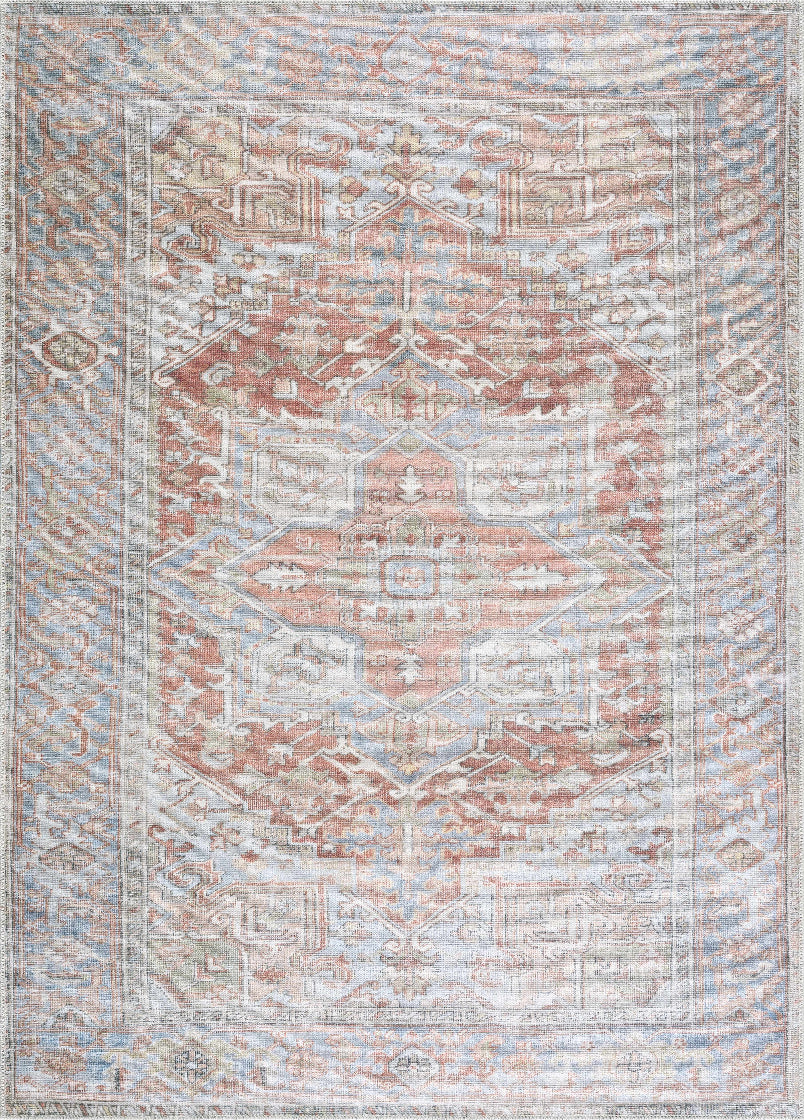 Rust Maayon Washable Rug