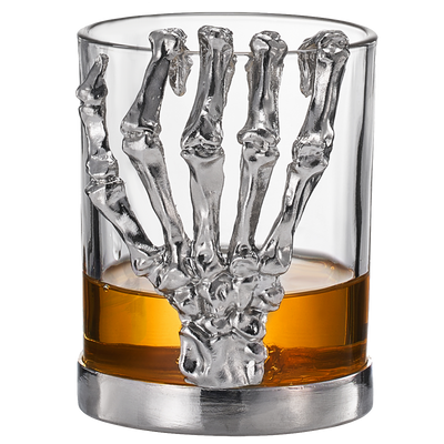 Skeleton Whiskey Glass Tumbler | Single | 10oz Halloween Skeleton Glasses 4.3