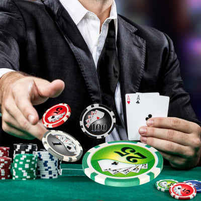 Texas Holdem Poker Chip Set with 300 Pieces Chips-Black