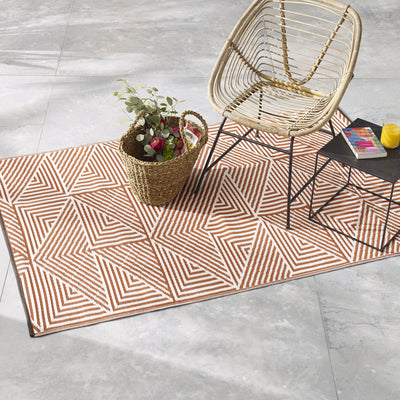 Tokyo - Burnt Orange Outdoor Rug for Patio