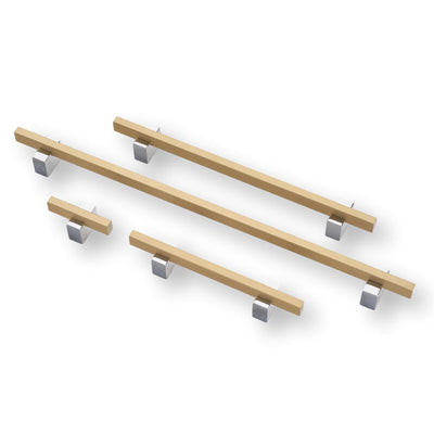 Lew's Two Tone Series Knobs and Handles Chrome and Brass
