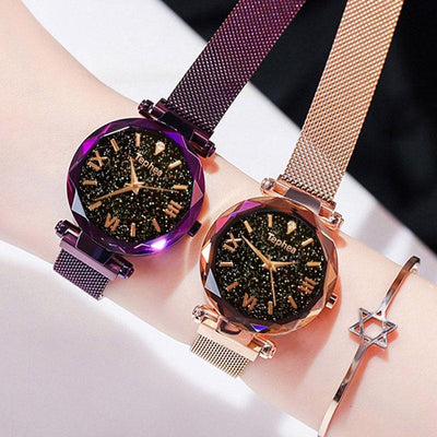 New STEVVEX Luxury Women Watches Magnetic Starry Sky Quartz Wristwatch Fashion Ladies Style Wrist Watch For Women and Girls