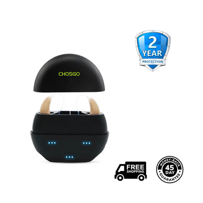 V402R Digital Rechargeable Hearing Aids + 2-Year Protection Plan | CHOSGO