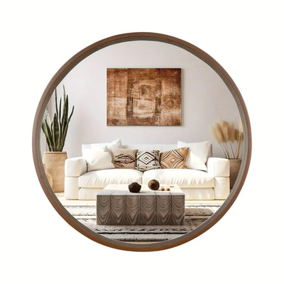 Vanity Mirror - Round Wood