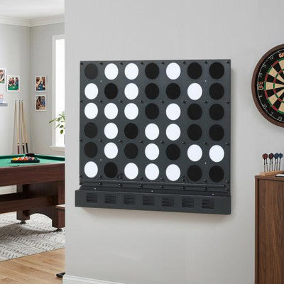 Wall-mounted Jumbo 4-in-a-Row Game with Acrylic Discs-Black