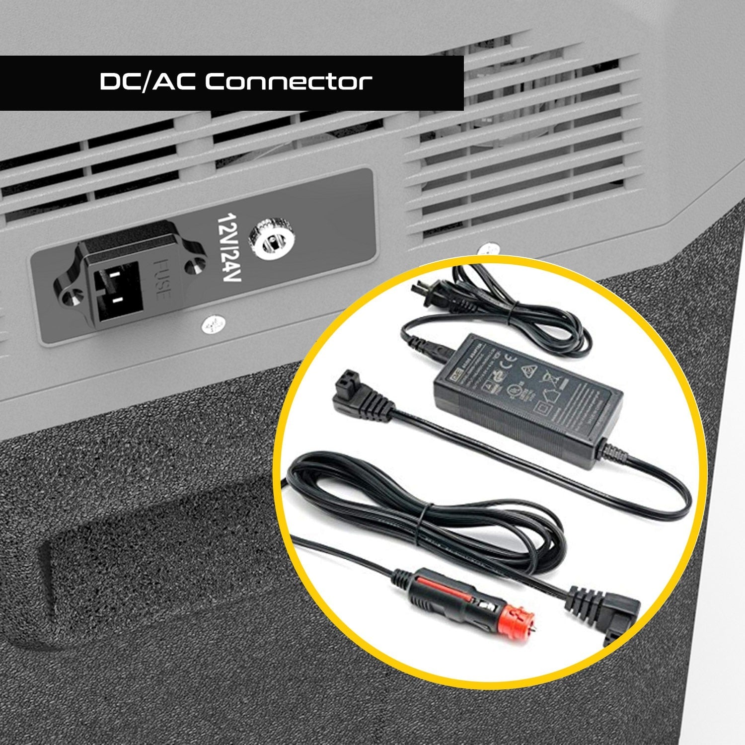 Glarewheel Electric Cooler Iceless Portable Refrigerator 50L