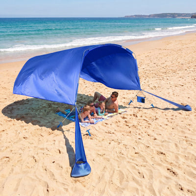 Wind Powered Beach Tent Portable Sun Shelter Canopy for Picnic-Navy
