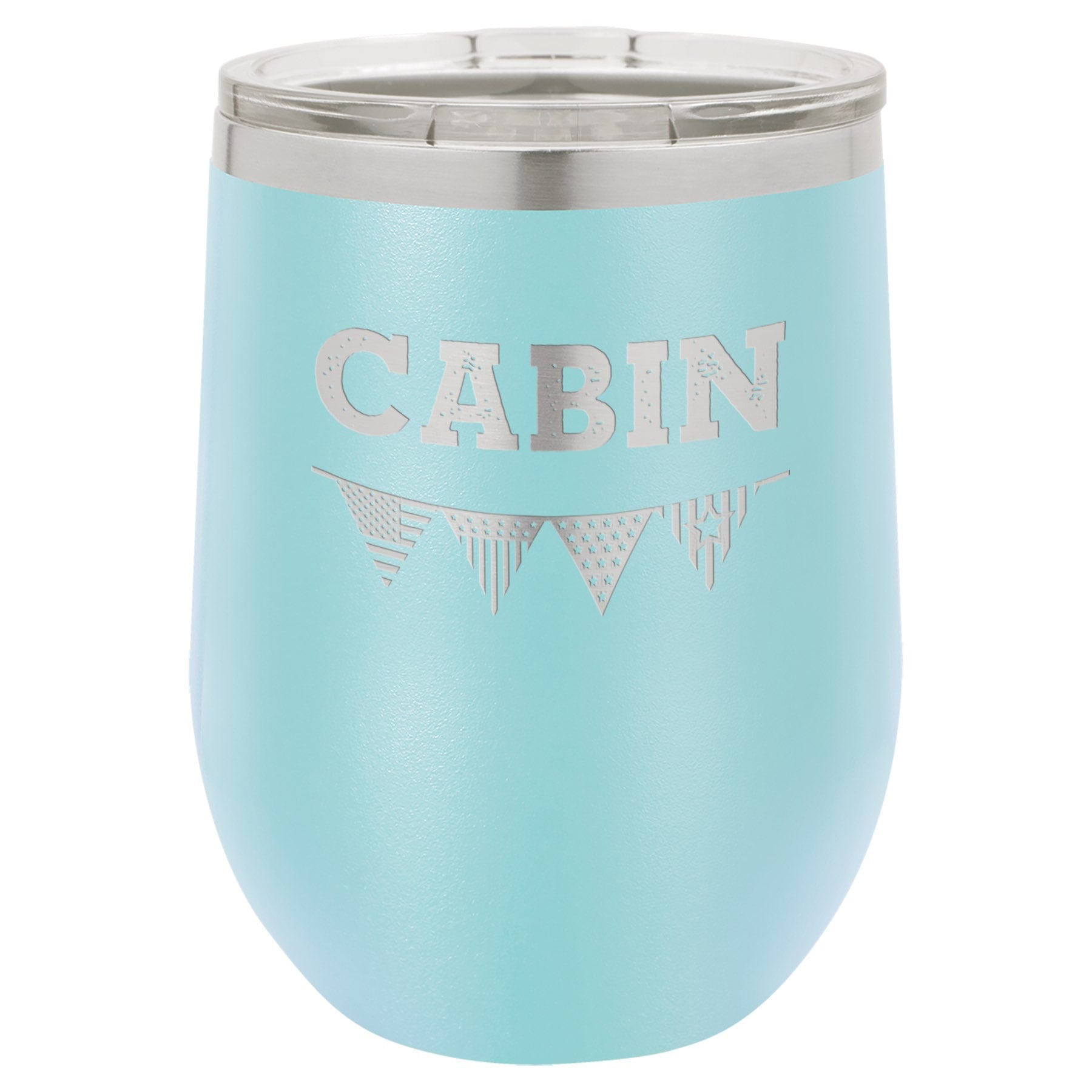 American Flag 12 oz Wine Tumbler - Powder Coated