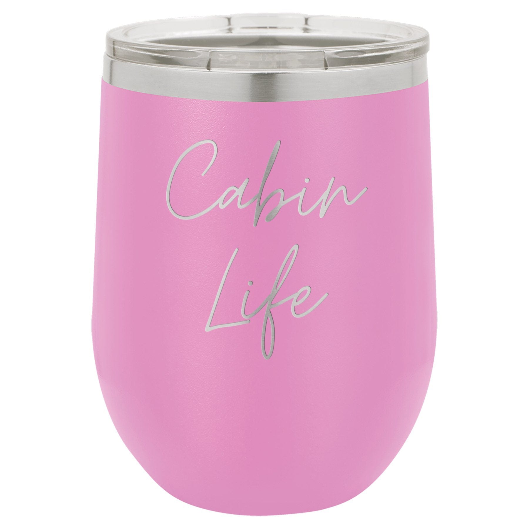 Cabin Life Two 12 oz Wine Tumbler - Powder Coated