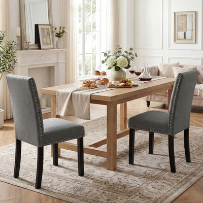 Wooden Dining Chairs Set of 2 with Bent Wood Legs