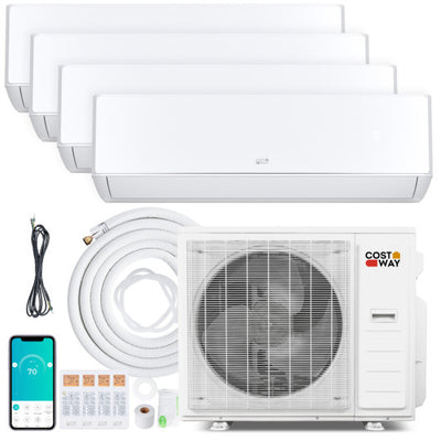 X-Pro 35000 BTU 4 Zone 22.5 SEER2 Mini Split AC with Heat Pump-12K + 12K + 12K + 12K