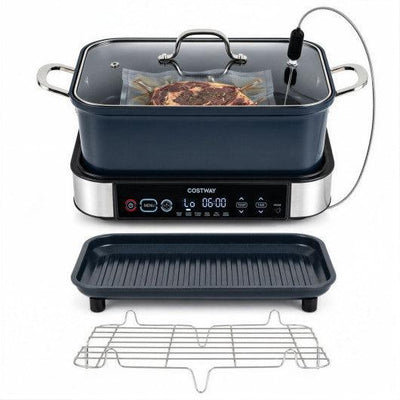 6-in-1 Programmable Slow Cooker with Keep Warm Functions and Adjustable Timer Control