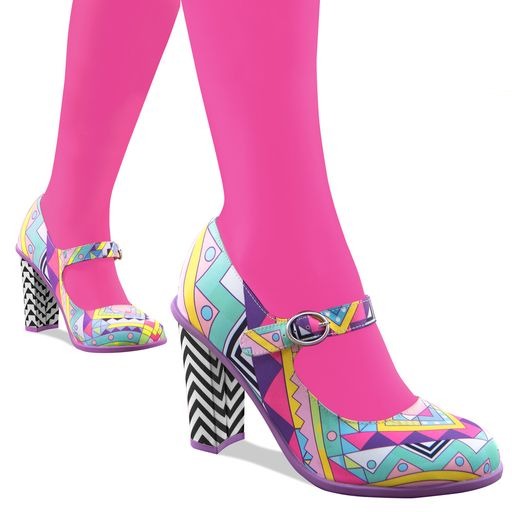 Chocolaticas® High Heels Geometric Women's Mary Jane Pump