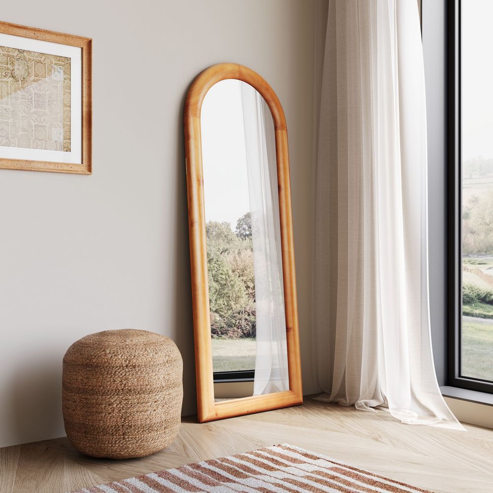 Zuo Tur Mirror Natural, Brown Wall Decor, Modern Style ...