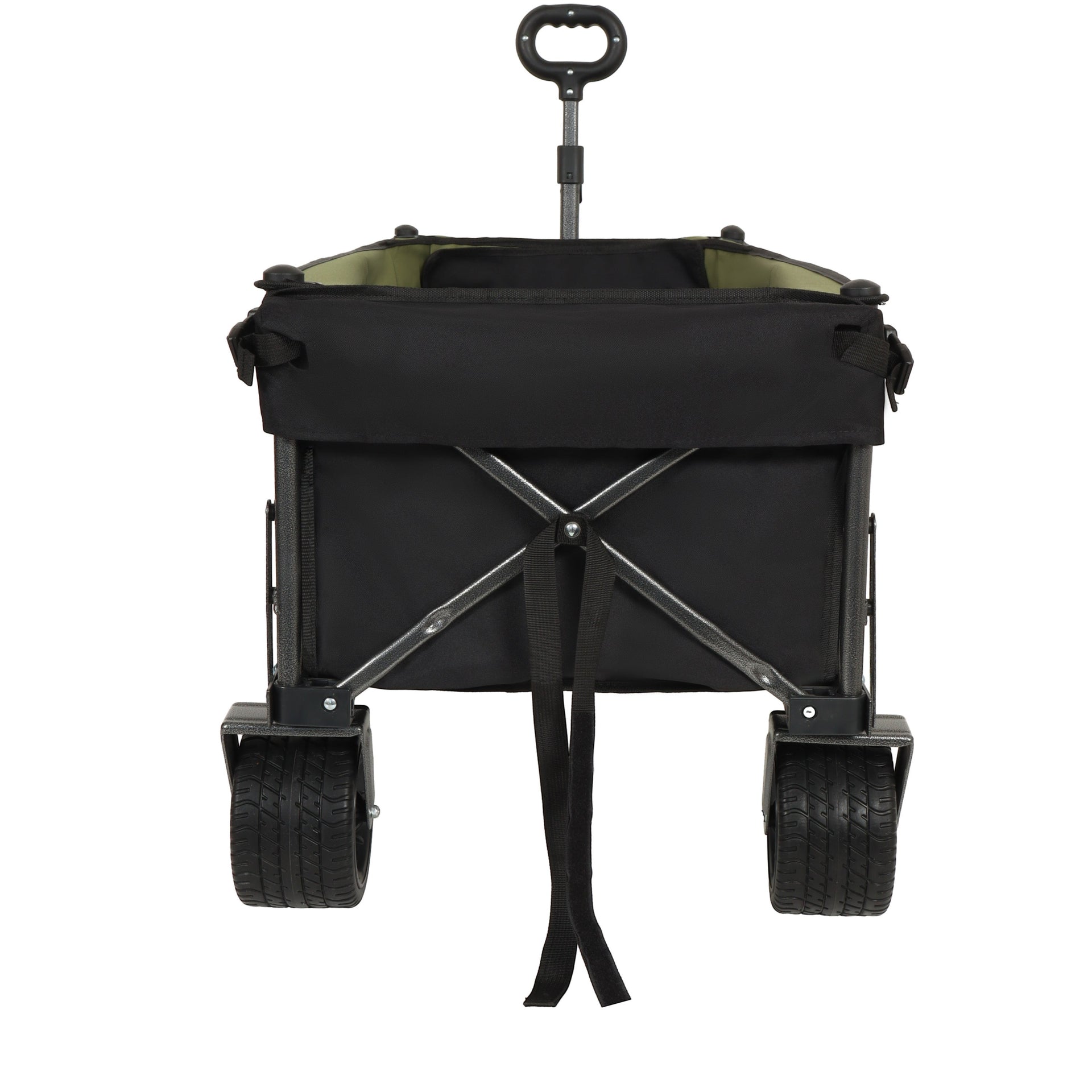 Collapsible Folding Wagon 300L,49' Extra Long Collapsible Wagon with Tailgate, All-Terrain 7'x 4' Big Wheels,Beach Wagon Cart Heavy Duty 400LBS Foldable Foldable Beach Wagon for Garden Sports Camping