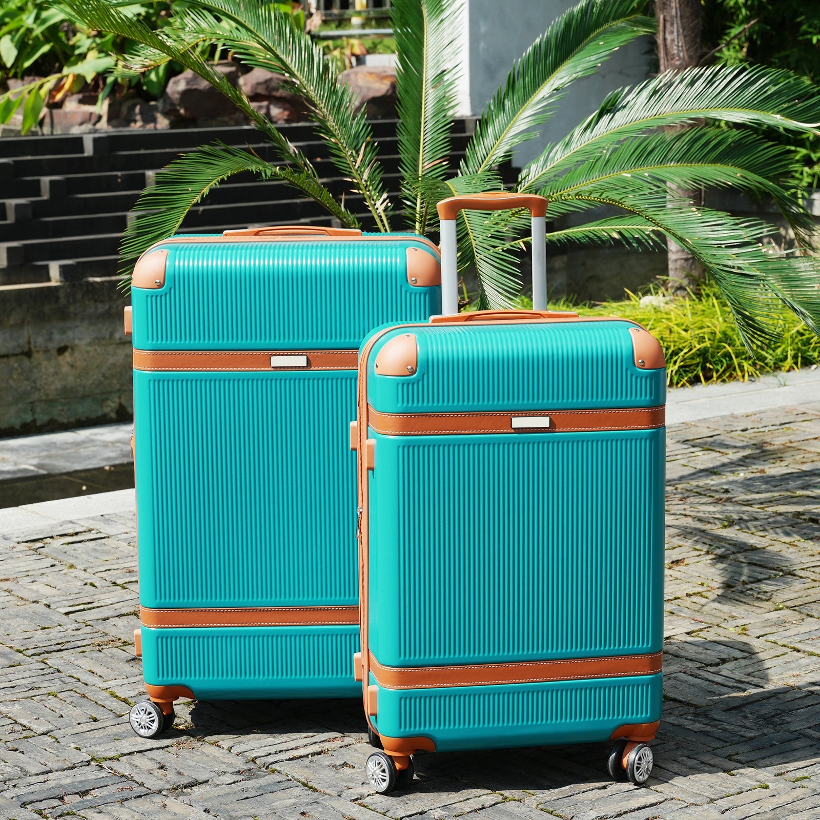 Hardshell Luggage Sets 3 Piece double spinner 8 wheels Suitcase with TSA Lock Lightweight 20''24''28''