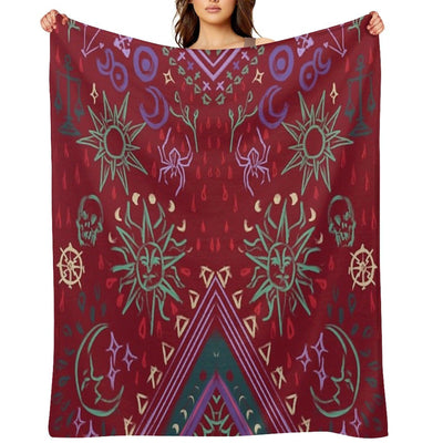 Mollymauk's Coat, Front Panels Throw Blanket