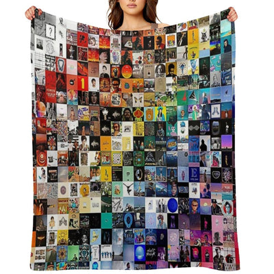 Rainbow Musical Full Album Collage Versatility Throw Blanket
