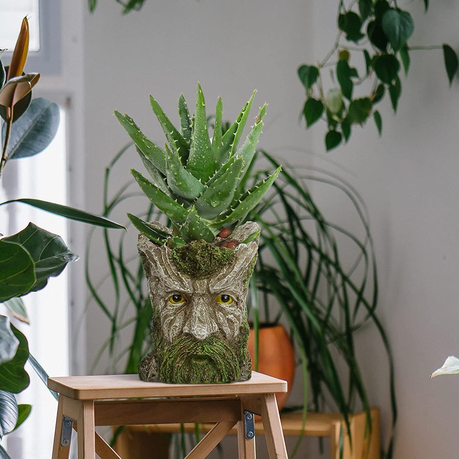 EIIORPO Tree Face Planter-Old Man Tree Face Garden Pots
