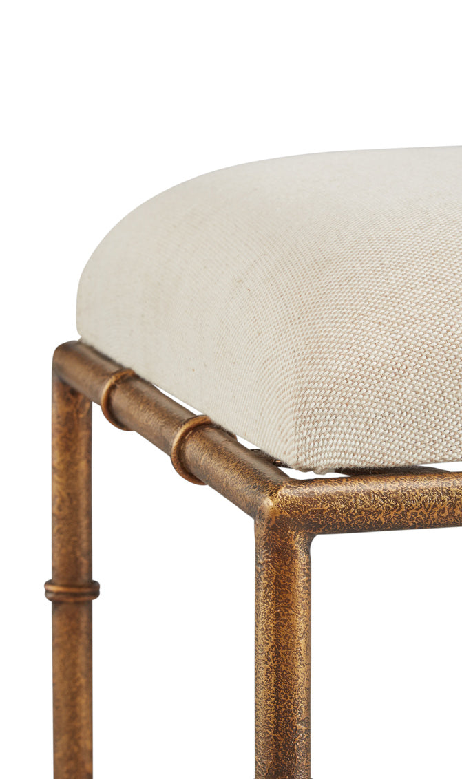Anubis Iron Faux Bamboo Bench