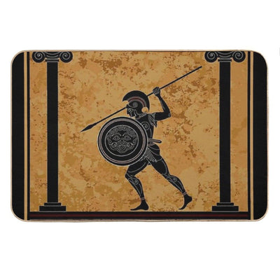 GREEK Ancient 470 B.C. Frieze of A Soldier Print Bath Mat