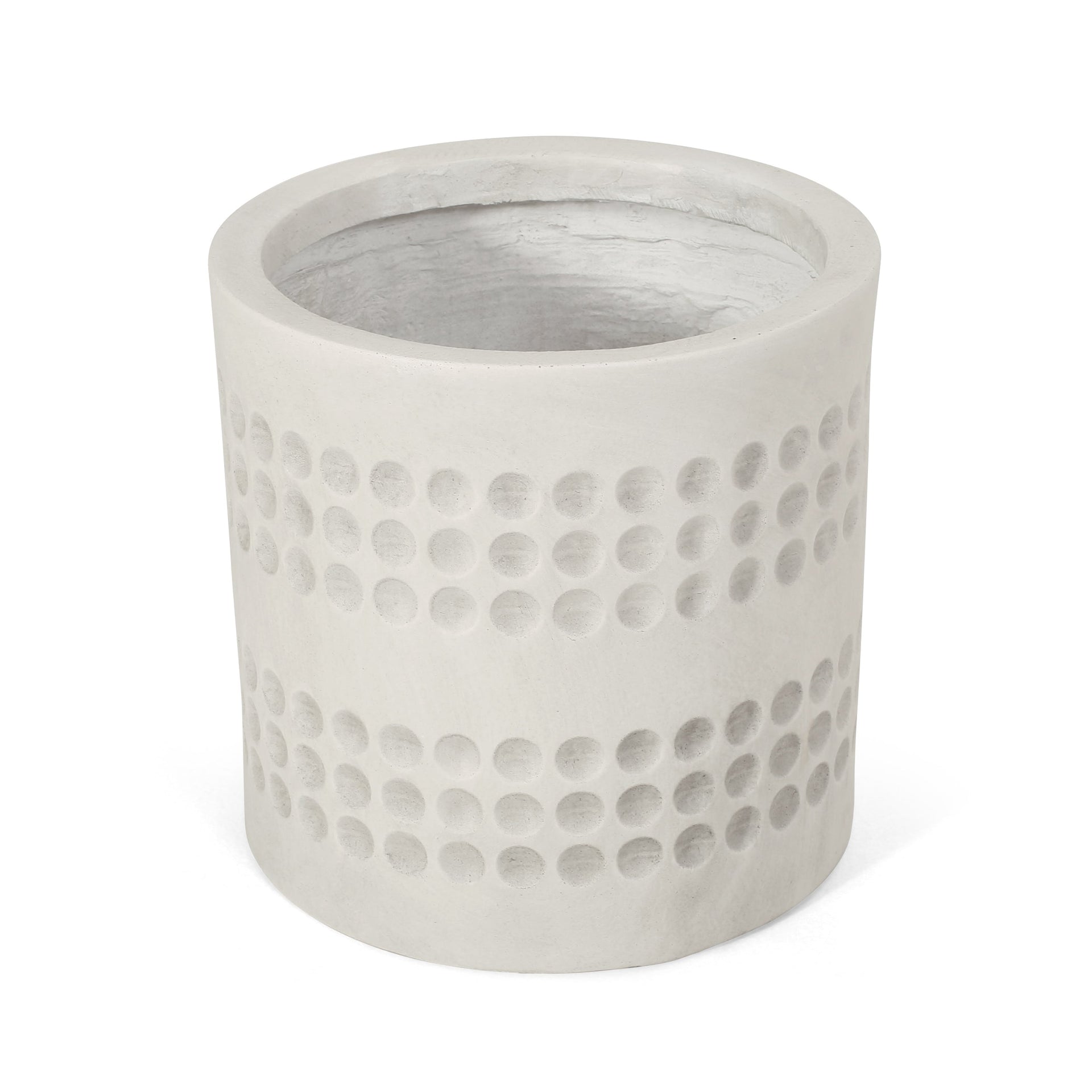 10-inch Cube Antique White MGO Planter