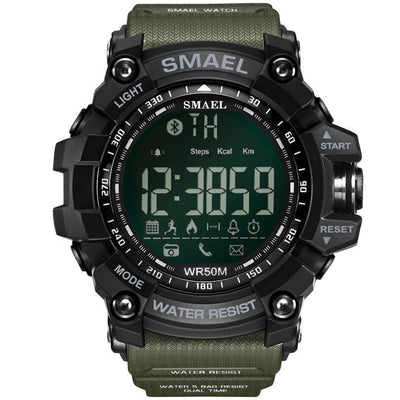 Smart Sport Mens Chronograph Watch Sport Stop Army Military Multifunction Waterproof 50M LED Digital Watch for Man
