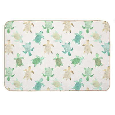 Gilded Jade & Mint Turtles Bath Mat
