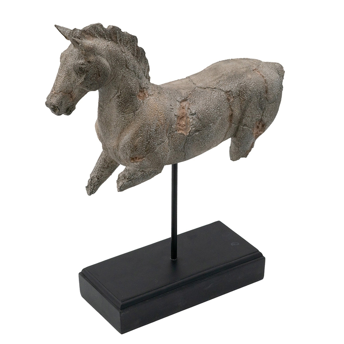 14x4.5x17' Antique Horse Statue On Stand