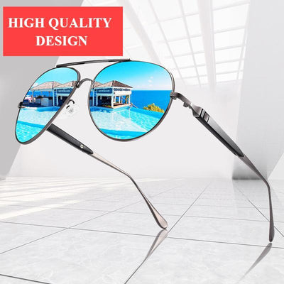Business NEW 2021 High Quality Luxury Modern Fashion Sunglasses Design For Fishing Driving Sunglasses Sport Brand New Men Glasses With UV400 Polarized and Polarized Square Aviation Style Metal Frame