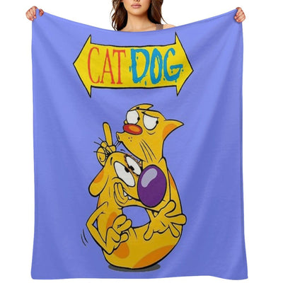 CatDog Quick-dry Throw Blanket