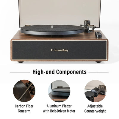 Crosley Stave Record Player - Walnut/Gold
