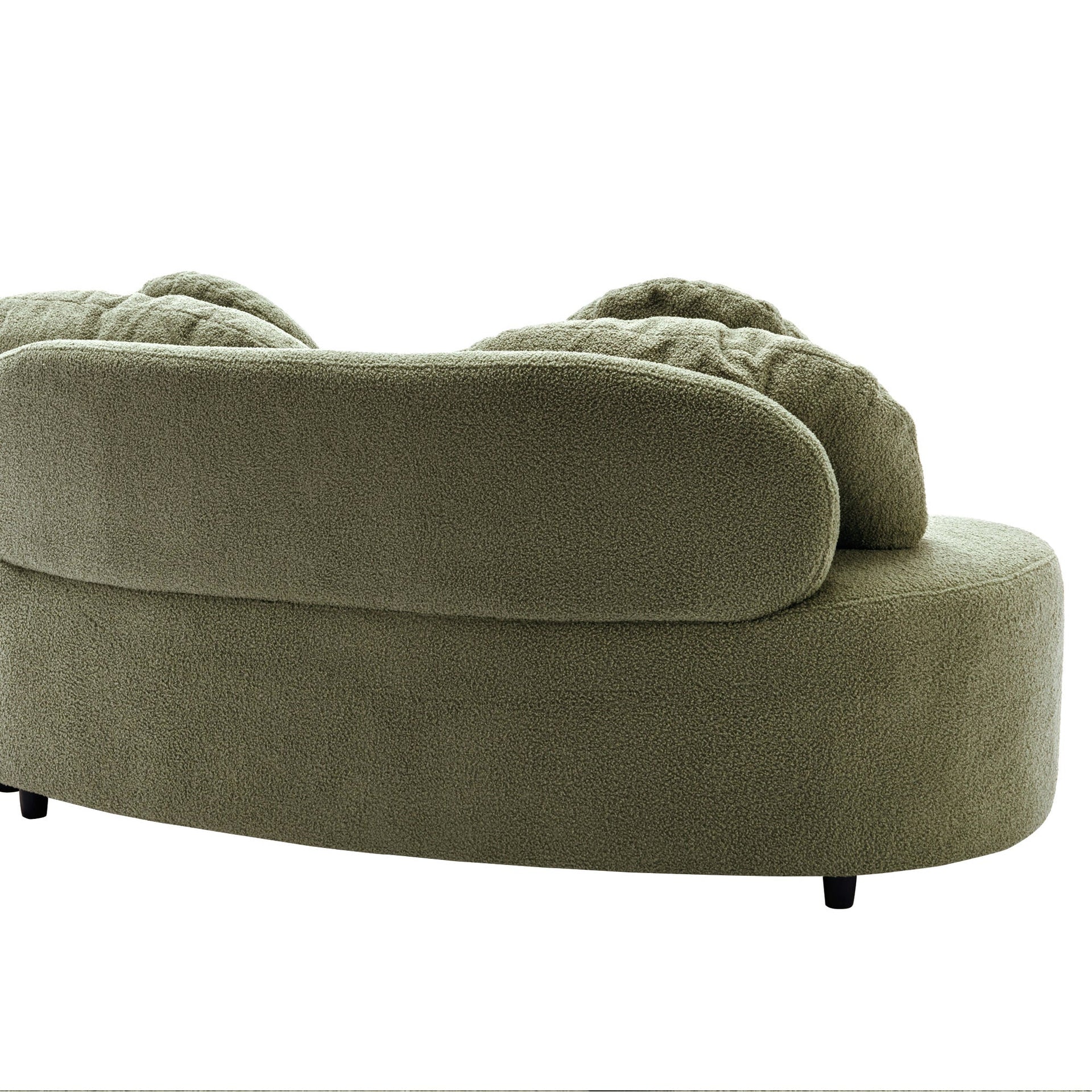 103.5' Modern Living Room Sofa Lamb Velvet Upholstered Couch Furniture for Home or Office(Old SKU:SG000860AAF),Green