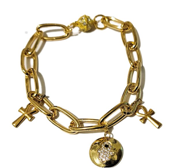 Ankh Chain Link Bracelet