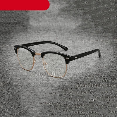 Anti Blue Light Half Frame Reading Glasses For Women And Men Anti Eye strain Fashion Classic Style Retro Eyeglasses New Eyewear Simple Modern Design Everyday Sunglasses For Men