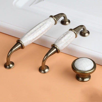 Antique Design Wardrobe Door Knobs Handles Marble Ceramic Cabinet Drawer Knobs European Style Furniture Hardware Vintage Cabinet Drawer Knobs Handles Pull For Cabinet Door Dresser Cupboard Closet Drawer Furniture