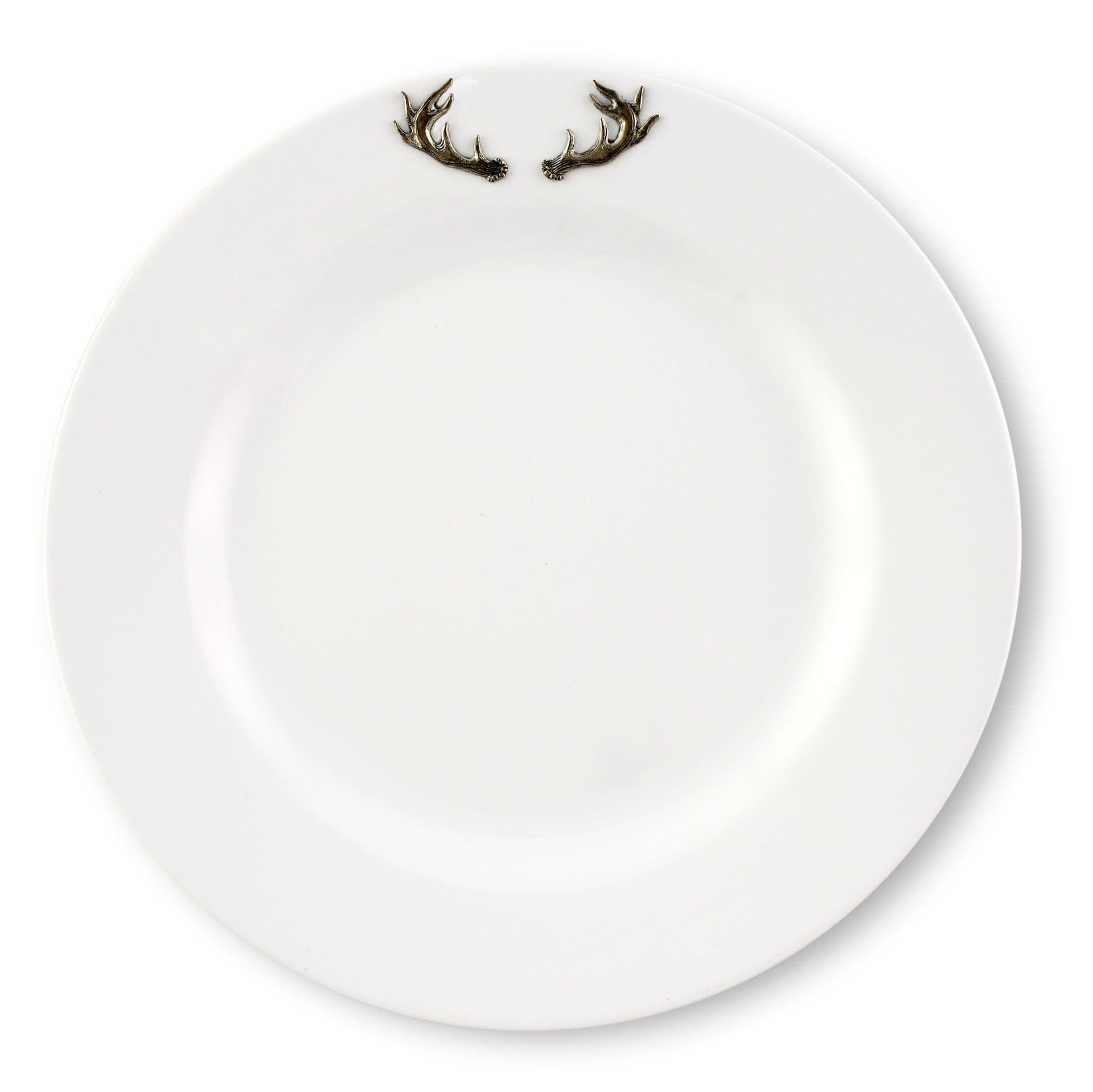 Set of 4 Elk / Deer Antlers Melamine Lunch Plates - Arthur Court