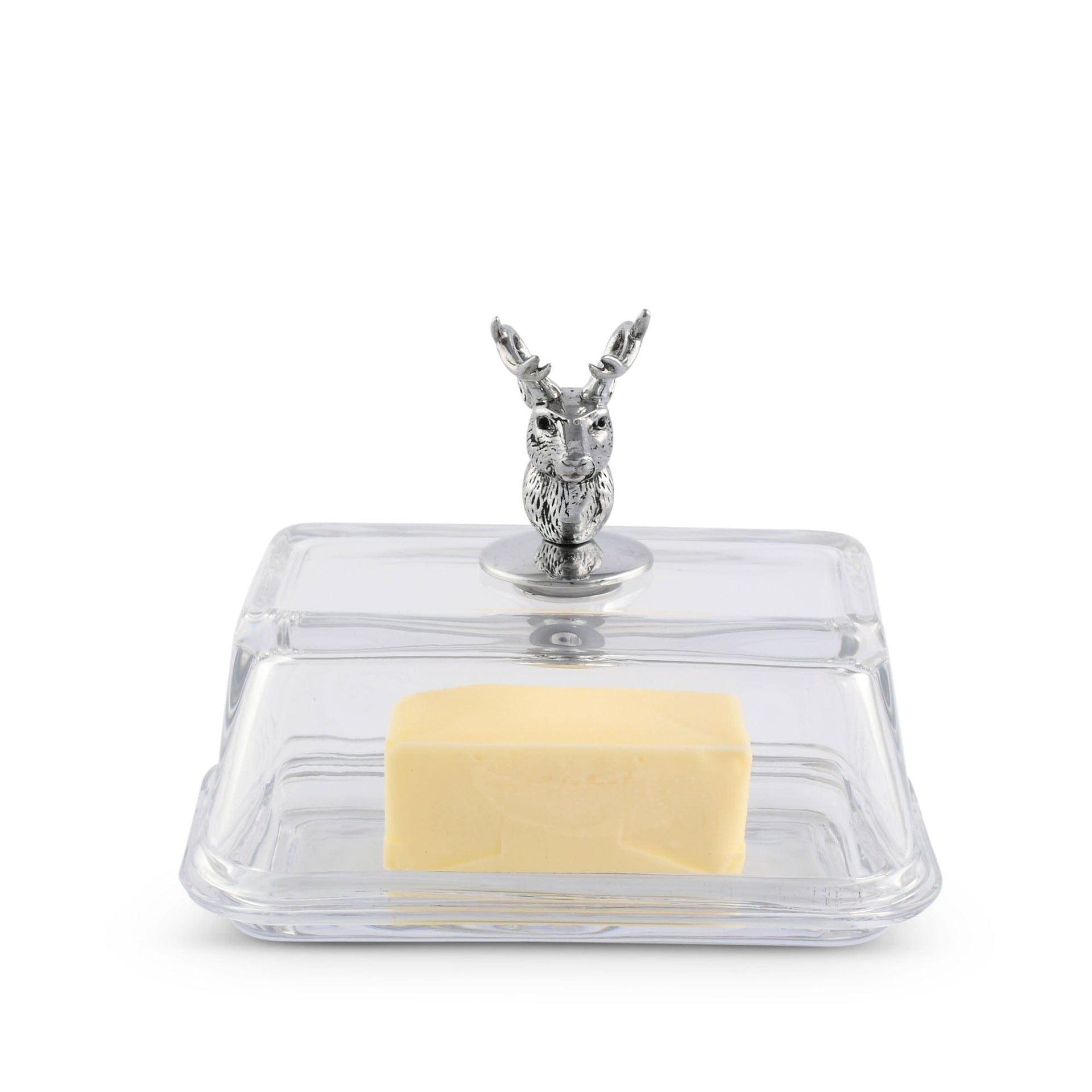Glass Butter Dish - Elk by Arthur Court Designs
